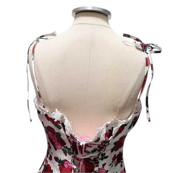 NEW Sugar Thrillz Scandal Sheet Taffeta Dress Floral Print Size XL - Picture 9 of 11